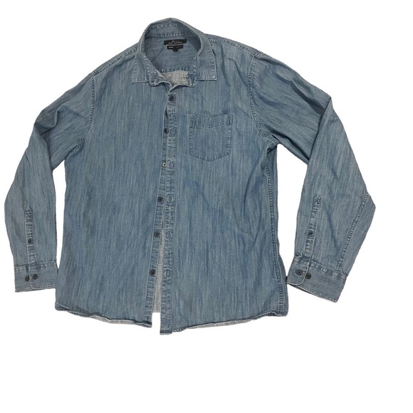 Marc Anthony Other - Marc Anthony Mens Shirt Denim Blue Luxury Slim Fit Button Down L